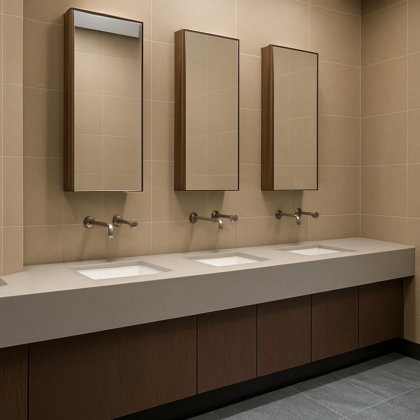 Collected plastic soap cartridges ready for recycling