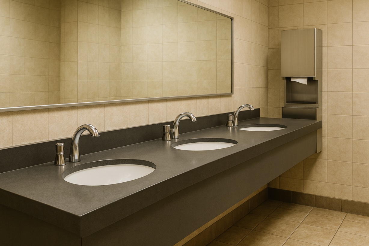 Office team collaborating in a healthy and bright workspace