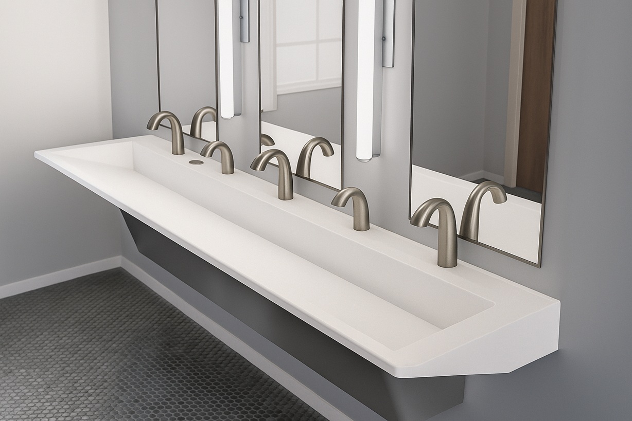 Analytics dashboard for connected restroom fixtures with usage metrics