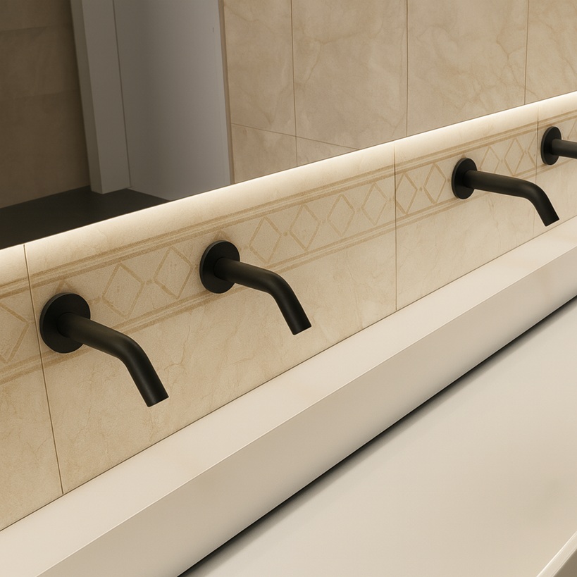 Science laboratory with integrated handwash station