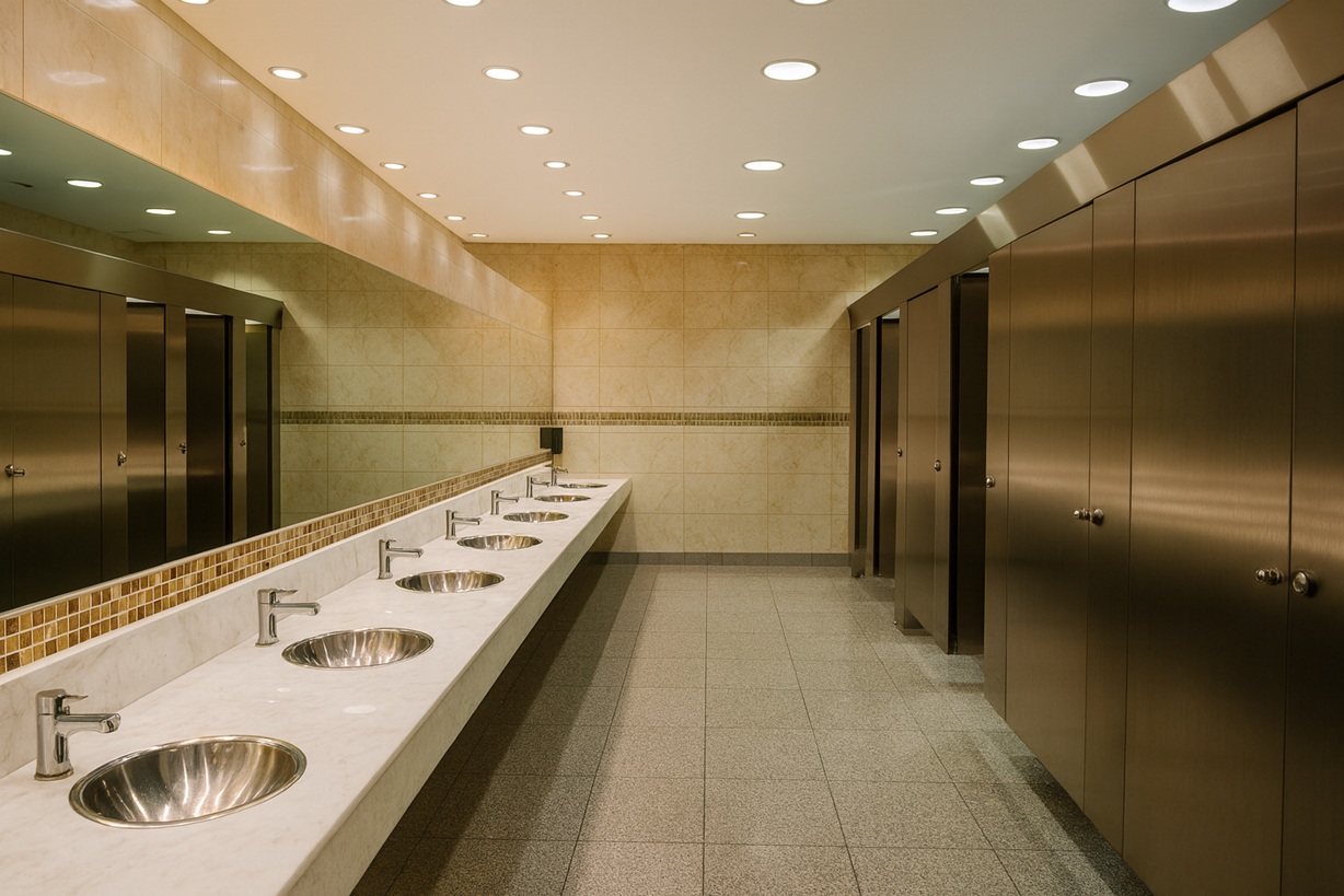 Campus building management dashboard with hygiene metrics