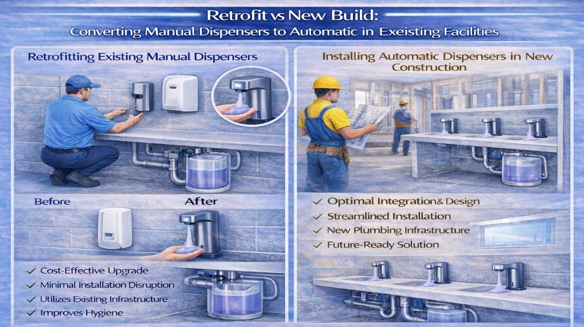 Retrofit vs New Build: Converting Manual Dispensers to Automatic in Existing Facilities