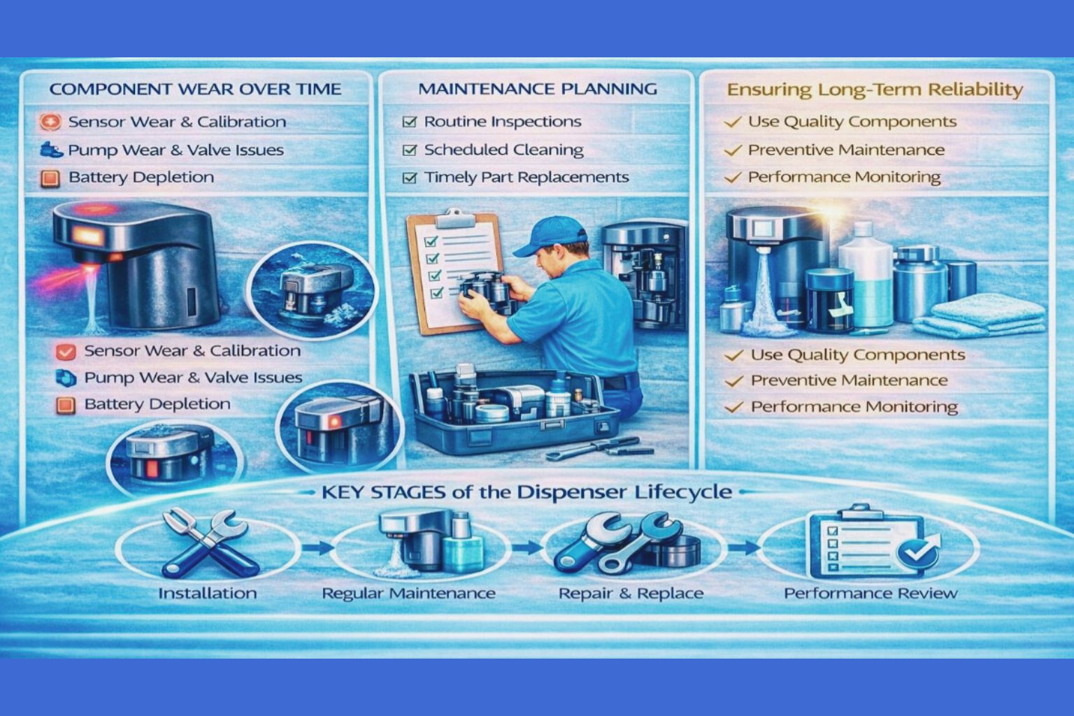 Sensor Soap Dispenser Lifecycle: Component Wear, Reliability & Maintenance Planning