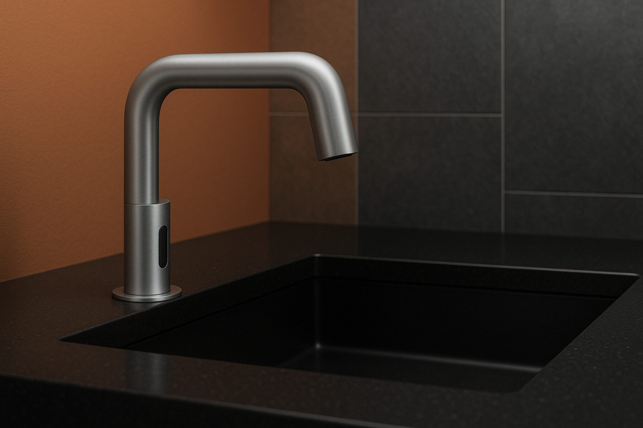 Under-counter service area with plumbing components for multi-feed soap dispenser system