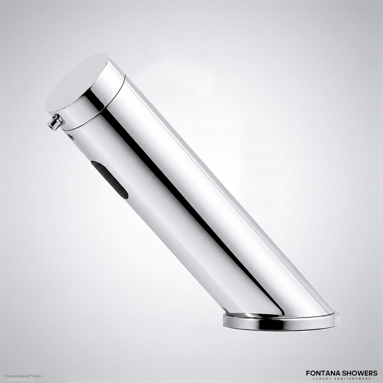 BathSelect chrome wall mount commercial automatic soap dispenser with cylindrical body