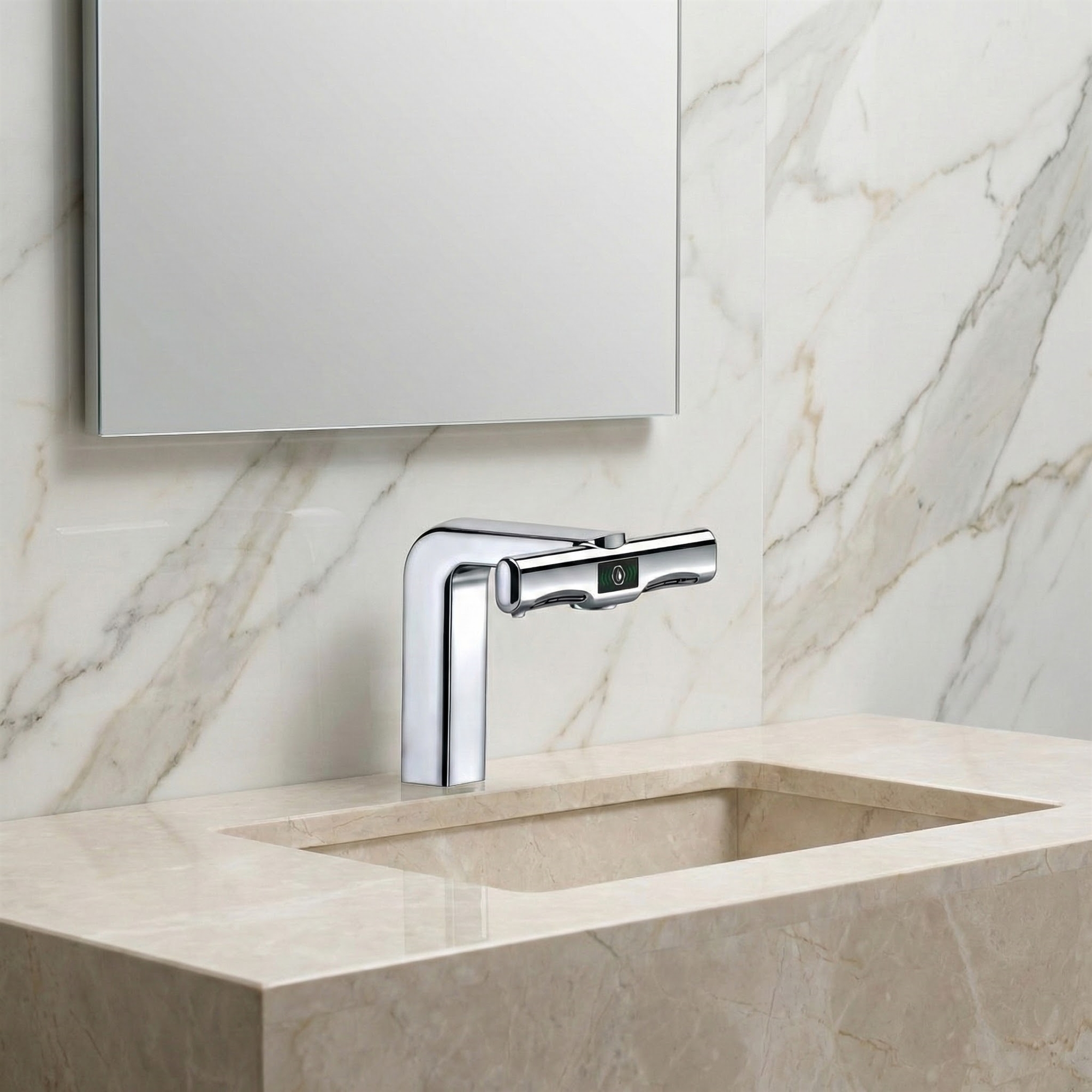 Application guidance graphic for selecting automatic soap dispenser sensor type by building environment