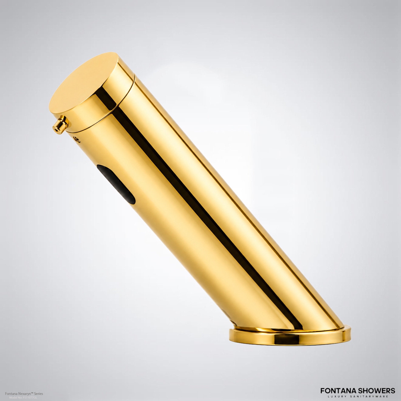 Gold wall mounted automatic soap dispenser for premium commercial restroom projects