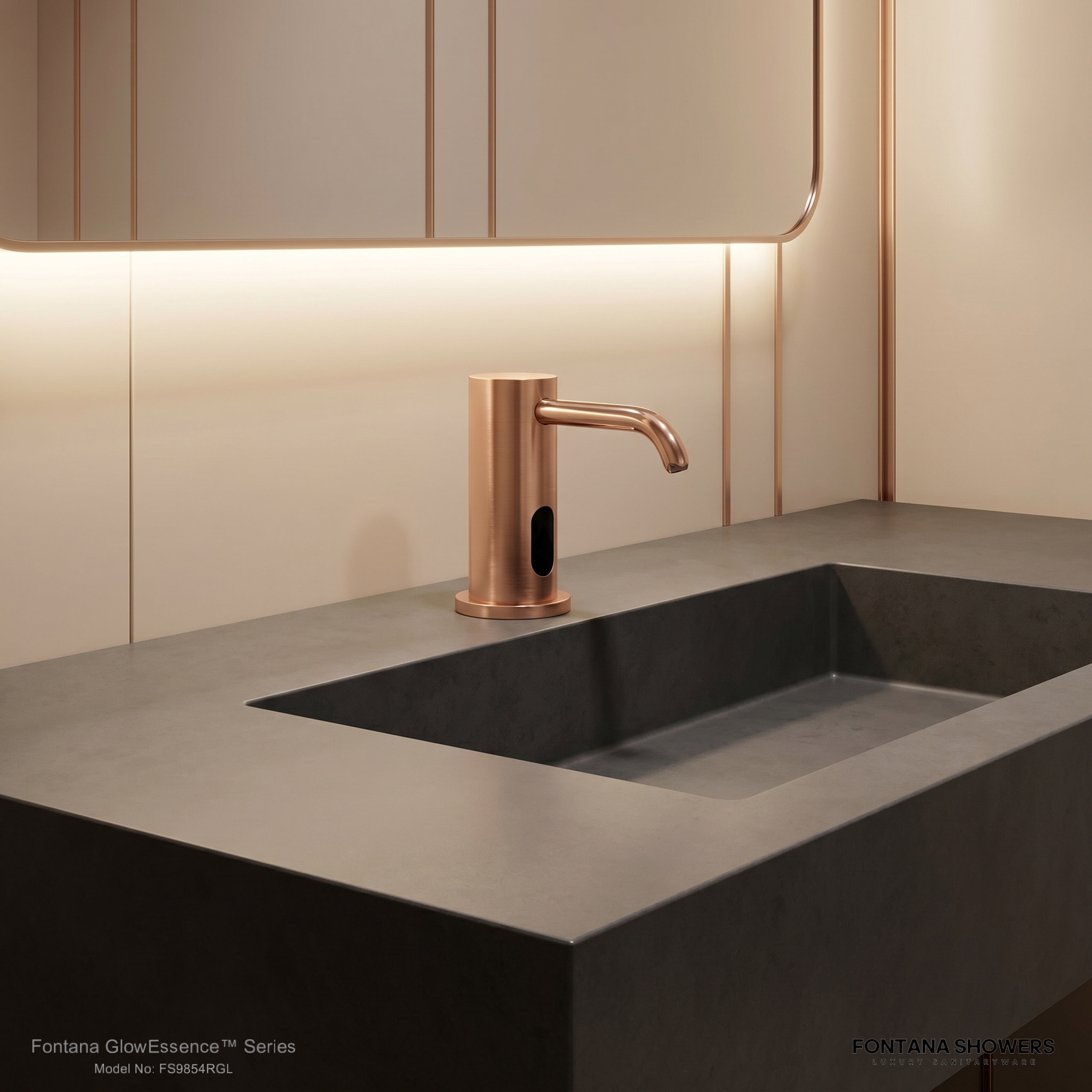 Chrome wall mounted commercial automatic soap dispenser for hospitality restroom design