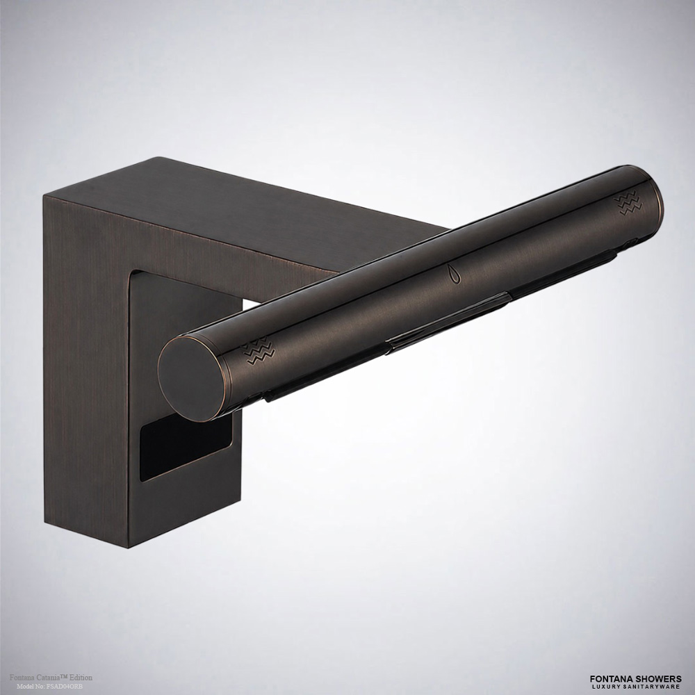 Bronze automatic soap dispenser in commercial restroom setting